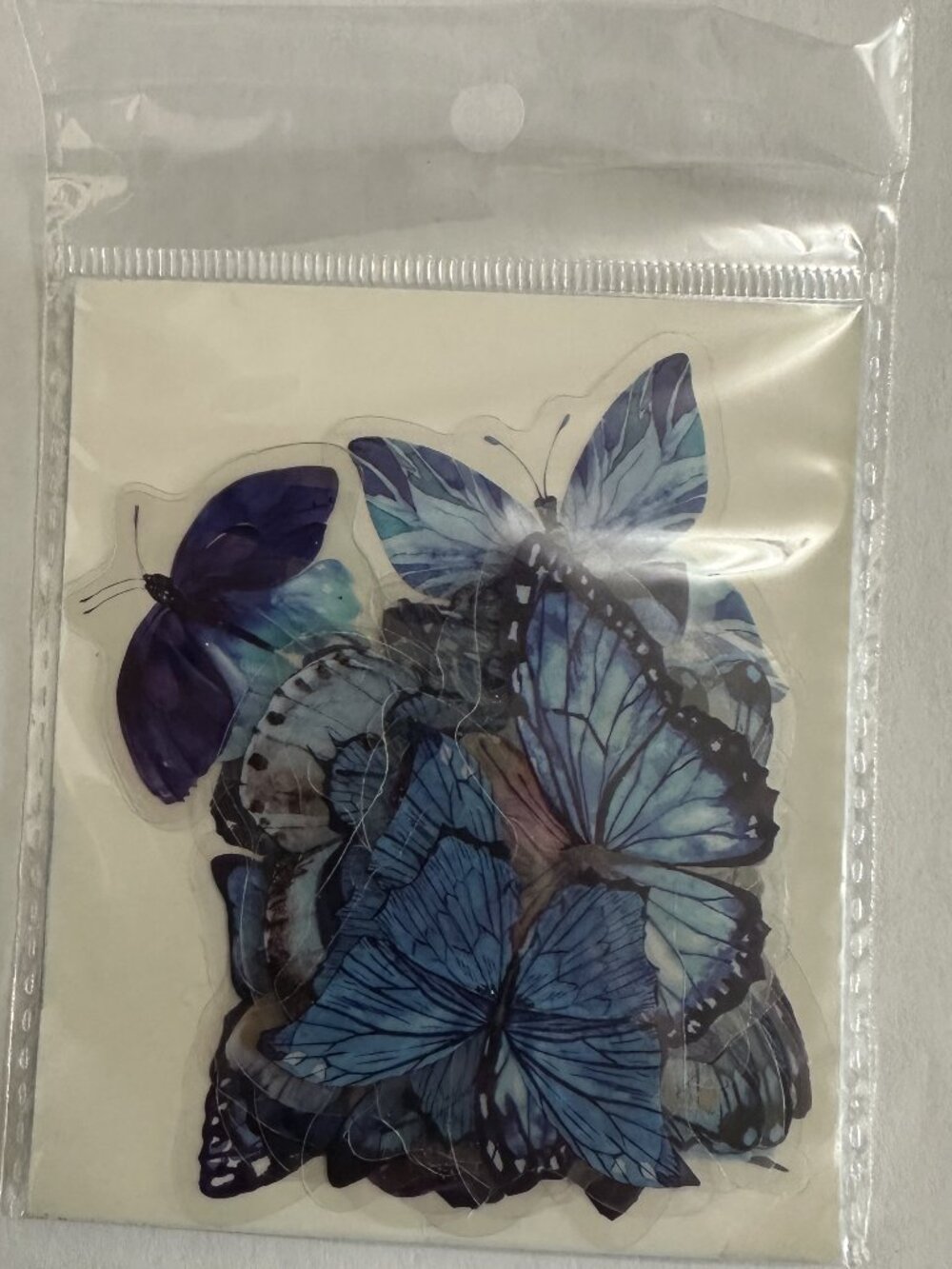 Blue Butterfly Deco Sticker Pack